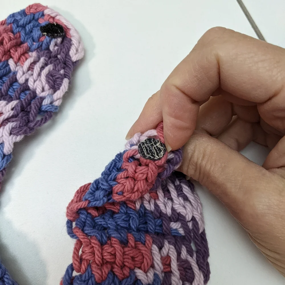 Tunisian Crochet Baby Bib, multicolor cotton yarn, handmade in the USA, Unisex